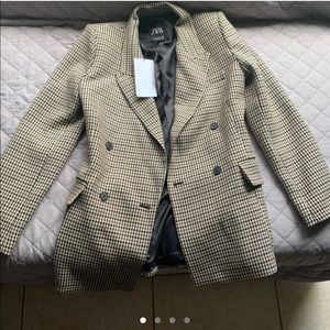 NWT Zara Plaid Blazer